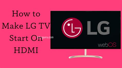 When the menu opens, select All Inputs. . How to make lg tv start on hdmi 2022